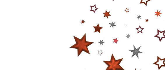 Holiday golden decoration, glitter frame isolated - in red