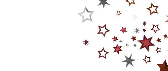 golden stars - in red