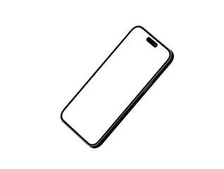 All-screen smartphone mockup isolated 3d