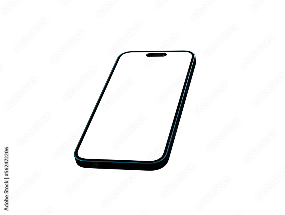 Aufkleber smartphone frame less blank screen. mockup generic device.
