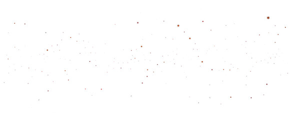 Holiday golden decoration, glitter frame isolated - in red