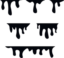 Dripping liquid, The paint drips, Paint flow, Current paint, stains, SVG Vector