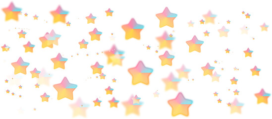 Bokeh confetti stars gradient