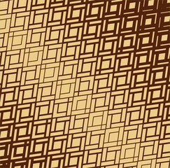 Abstract geometric pattern. A seamless vector background. Gold and brown ornament. Graphic modern pattern. Simple lattice graphic design