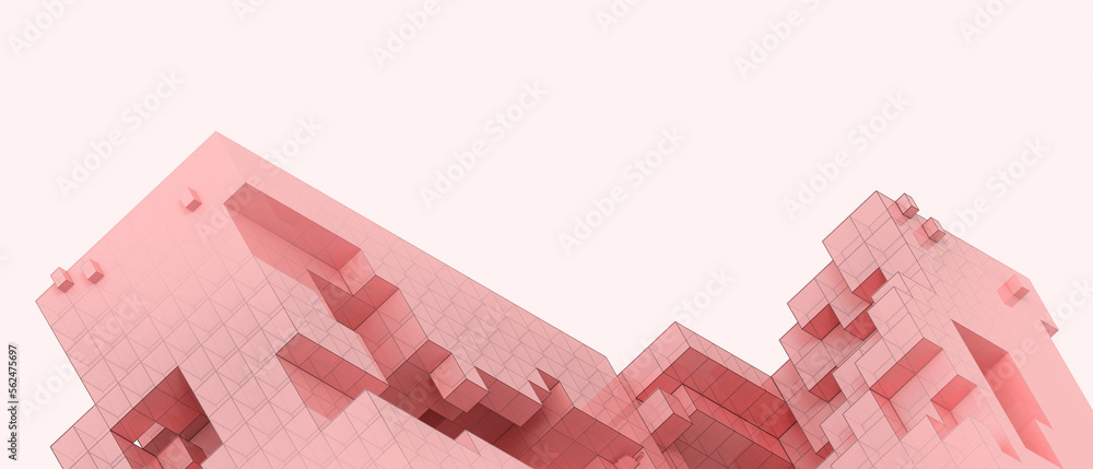 Aufkleber abstract background. creative idea paper cut futuristic geometric shapes minimal for blockchain tech
