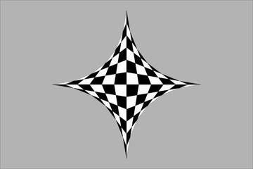 Obraz premium Chessboard pattern with distorted squares