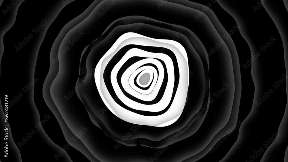 Poster multicolored waving circles background animation, seamless looping.
