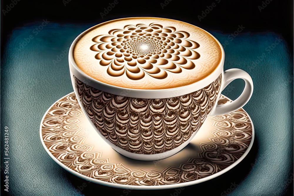 Poster a cup with a design on it - generative ai