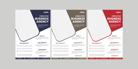 A bundle of vertical a4 flyer layout, pamphlet folder design, interior horizontal presentation geometric catalog storage flyer design