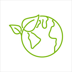 Eco friendly related thin line icon set. Linear ecology icons. Environmental sustainability simple symbol. vector illustration on white background.