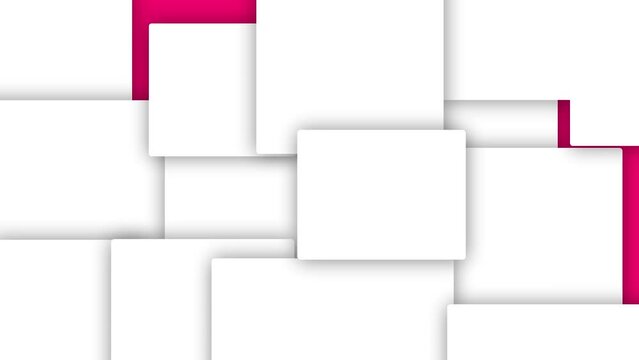 Abstract Square Geometric Surface Loop 1A: light bright clean minimal squares grid pattern, random waving motion background canvas in pure wall architectural pearl white.