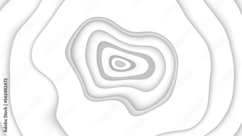 Poster multicolored waving circles background animation, seamless looping.