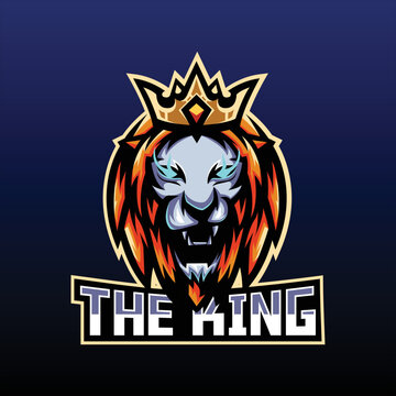 lion gaming mascot logo