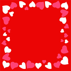 Heart pattern, illustration for greeting and card printing, cute heart pattern