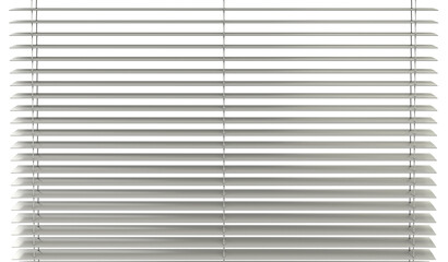 White Slats Window Blinds 3D Illustration