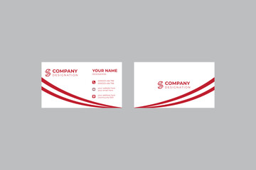 red color business card design,horizontal clean vector,layout in rectangle size,double sided vector business card design formal vector design,modern business card template.professional visiting card