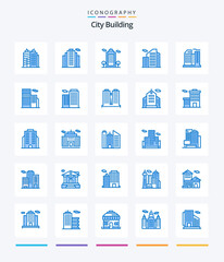 Creative City Building 25 Blue icon pack  Such As work. office. estate. building. building