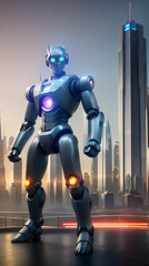 Fototapeta premium future robot generated by generative ai