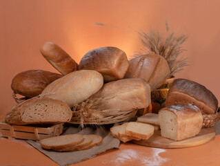 assortment of bread