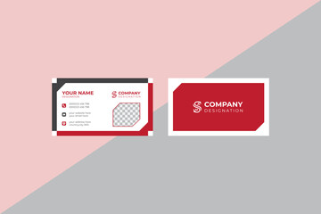 red, black business card design,horizontal clean vector,layout in rectangle size,double sided vector business card design formal vector design,modern business card template.professional visiting card