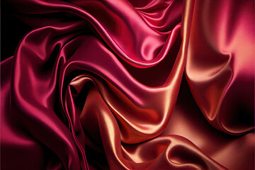 Fototapeta premium Luxury silk Fabric - satin - Generative AI
