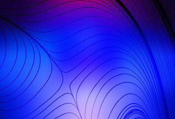 Fototapeta premium Dark Pink, Blue vector texture with wry lines.