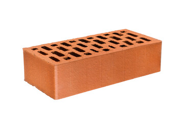 Big red brick block. isolated png with transparency