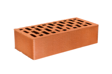 Big red brick block. isolated png with transparency