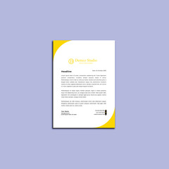 Modern letterhead design.