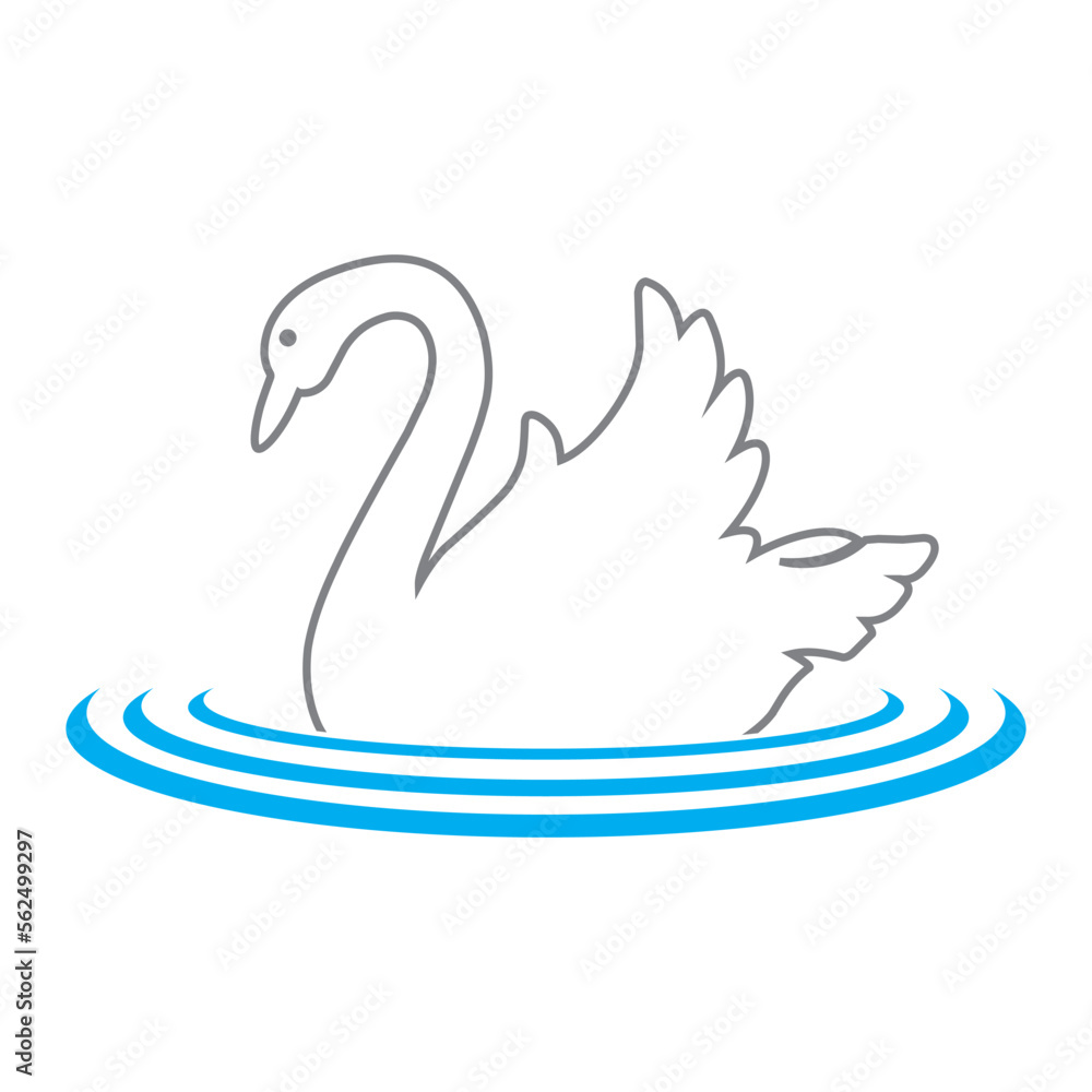 Sticker swan logo