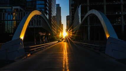 Fototapeta premium Sunrise in Downtown Austin, Texas