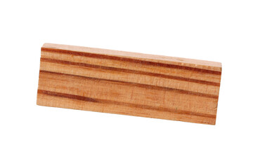 brown wooden plank isolated on white background