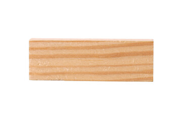 brown wooden plank isolated on white background