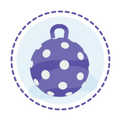 Isolated colored beach ball toy icon Flat design Vector