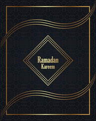 Ramadan kareem Celebration Islamic Greetings card design.
