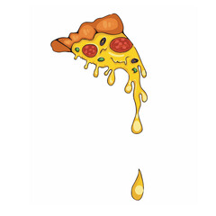 pop art style pizza