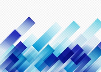 Blue Shape Vector Transparent Background.