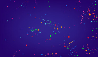 Bright Circles Shiny Vector Blue Background.