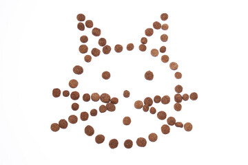 Animal granules with geometric shape