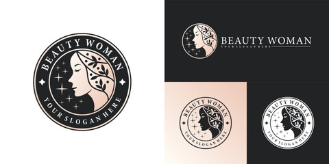 Fototapeta na wymiar Luxury beauty woman logo collection for beauty salon Premium Vektor
