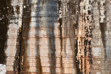 Marble background. Natural stone background texture. Smooth cut of marble in quarry.