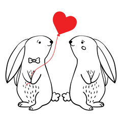 two bunnies