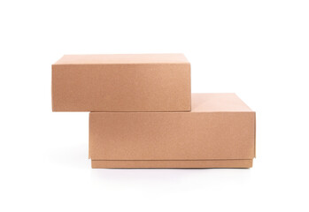 Brown cardboard boxes.