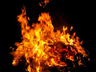 fire on black