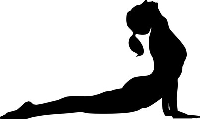 Yoga silhouette - person doing yoga