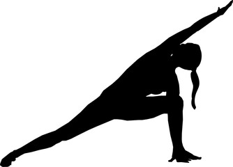 Yoga silhouette - person doing yoga