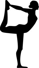 Yoga silhouette - person doing yoga