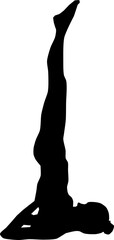 Yoga silhouette - person doing yoga