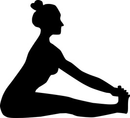 Yoga silhouette - person doing yoga