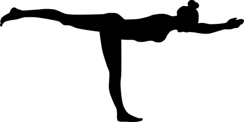 Yoga silhouette - person doing yoga